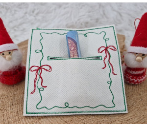 ADVENTSKALENDER 5. Dezember - Stickserie - 6 Geld- oder Gutscheinkartenhülle Weihnachten